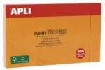 Apli Tampon autoadeziv, 125x75 mm, 100 coli, APLI, portocaliu, 100 coli
