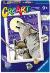 Ravensburger Pictura pe numere lupi mistici - RVSPBN23709 (RVSPBN23709)
