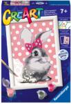 Ravensburger - CreArt pictura pe numere pentru copii iepuras cu funda - RVSPBN28933 (RVSPBN28933)