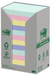 3M POSTIT Blocnotes autoadeziv, 38x51 mm, 24x100 coli, ecologic, 3M POSTIT "Nature", amestec de culori pastelate, 2400 coli