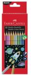 Faber-Castell Creioane colorate, set, hexagonale, FABER-CASTELL, 10 culori metalice diferite, 10 buc
