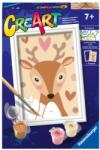 Ravensburger - CreArt pictura pe numere pentru copii cerb dragut - RVSPBN23606 (RVSPBN23606)
