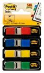 3M Semn de carte, plastic, 4x35 file, 12x43 mm, 3M POSTIT, culori mixte, 140 coli