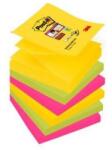 3M POSTIT Bilete autoadezive, "Z", 76x76 mm, 6x90 coli, 3M POSTIT, "Super Sticky", Rio, 540 coli