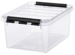 SMARTSTORE Cutie de depozitare, plastic, 8 l, mânere negre, SMARTSTORE "Classic 10", transparentă