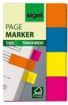 Sigel Semne de carte, plastic, 4x40 semne de carte, 20x50 mm, SIGEL "614", culori mixte, 160 coli