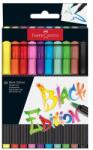 Faber-Castell Markere cu vârf pensulă, set, FABER-CASTELL „Black Edition 10 culori diferite, 10 buc