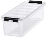 SMARTSTORE Cutie de depozitare, plastic, 3, 5 l, mânere negre, SMARTSTORE "Classic 4", transparentă