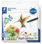 STAEDTLER Set de markeri, 0, 3 mm, STAEDTLER „Triplus 334 Design Journey, 40 de culori diferite, 40 buc