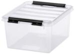 SMARTSTORE Cutie de depozitare, plastic, 2 l, mânere negre, SMARTSTORE "Classic 2", transparentă