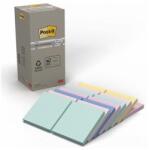 3M POSTIT Blocnotes autoadeziv, 76x76 mm, 16x100 coli, ecologic, 3M POSTIT "Nature", amestec de culori pastelate, 1600 coli