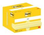 3M POSTIT Blocnotes autoadeziv, 51x76 mm, 12x100 coli, 3M POSTIT, galben, 1200 coli