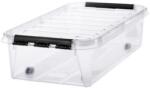 SMARTSTORE Cutie de depozitare, plastic, 31 l, mânere și roți negre, SMARTSTORE "Classic 35", transparentă