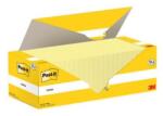 3M POSTIT Blocnotes autoadeziv, 76x76 mm, 18+6x100 coli, 3M POSTIT, galben, 2400 coli