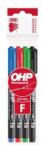 ICO Marker permanent, set, OHP, 0, 5 mm, F, ICO, 4 culori diferite, 4 buc