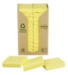 3M POSTIT Blocnotes autoadeziv, 38x51 mm, 24x100 coli, ecologic, 3M POSTIT, galben, 2400 coli