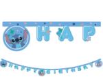 Procos Disney Stitch szülinapi "Happy Birthday" felirat party banner 200cm (96912)