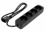  Prelungitor pentru UPS C14 la 4 x Schuko 1m, PS0-04E-0100-IEC-BK (PS0-04E-0100-IEC-BK)