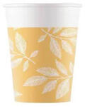  Levél Orange Leaves papír pohár 8 db-os 200 ml (PNN95211) - aprotalpak