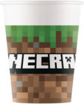  Minecraft Green papír pohár 8 db-os 200 ml FSC (PNN95442) - aprotalpak
