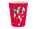  Karácsonyi Red Joy papír pohár 6 db-os 250 ml (MLG168976) - aprotalpak