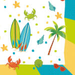  Nyár Surf Party szalvéta 16 db-os 33x33 cm (DPA9916611) - aprotalpak