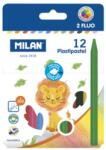 MILAN műanyag zsírkréta 10 db + 2 db FLUO