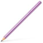Faber-Castell Grafitceruza, B, háromszögletű, FABER-CASTELL "Sparkle Jumbo", metál lila