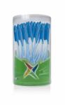 FlexOffice Golyóstoll, 0, 3 mm, kupakkal, FLEXOFFICE "Candee", kék, 50 db