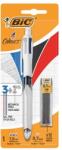 BIC Golyóstoll, 3 színű, mikroceruzával, BIC "4 Colors" + grafitbetét, 2 db