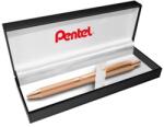 Pentel Géltoll, 0, 35 mm, nyomómechanizmus, tolltest: rozéarany, PENTEL "EnerGel BL-407" kék