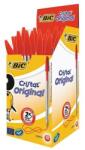 BIC Golyóstoll, 0, 32 mm, kupakkal, BIC "Cristal Original", piros, 50 db
