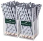 Faber-Castell Grafitceruza, állványos, HB, háromszögletű, FABER-CASTELL "Grip 2001", ezüst, 144 db