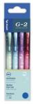 Pilot Géltoll készlet, 0, 32 mm, nyomómechanizmussal, PILOT "G-2 Bubble", kék, 4 különböző design, 4 db