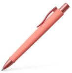 Faber-Castell Golyóstoll, 0, 7 mm, nyomómechanizmus, korall színű tolltest, FABER-CASTELL "Poly Ball Urban", kék