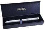 Pentel Géltoll, 0, 35 mm, csavarható, matt ezüst tolltest, PENTEL "EnerGel BL-2007" kék