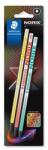 STAEDTLER Grafitceruza készlet, HB, STAEDTLER "Norix® 181", 3 különböző szín, 3 db