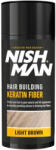 Nish Man Keratin Fiber hajdúsító és színező, világosbarna, 20g - hajvarazs