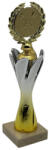  Trofeu darts, picior de marmura, argintiu-auriu 28cm (GTS716A)