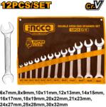 INGCO Set Chei Combinate A n Husa Textila, 12 piese, 6, 32 mm, Otel Chrome Vanadium
