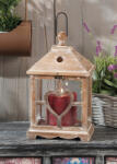 AdTrend Felinar lemn metal maro patinat 20 x 14 x 34 cm (44591)