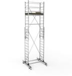 CRIANO Schela mobila aluminiu telescopica 2x3, 5(m), inaltime lucru 7 metri, o platforma 1, 6x0, 6(m), max 200kg/mp - CNO-SME-MEGA7 (CNO-SME-MEGA7) - zoomzi