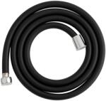 Fleko Furtun de dus din silicon negru mat 175 cm, flexibil anti-rasucire, Fleko (15808)