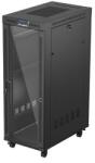 Lanberg Standing installation rack cabinet 19 32U 600x1000 black glass door LCD Lanberg (flat pack) (FF01-6032-12BL)