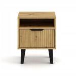 Topeshop Scandi 1s Slim Oak Artisan Bedside Table (m-mp-sn-sca-1s/slim-art)