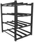 LANBERG battery rack for UPS 830x650 3 rows 4 levels (12 shelves) black Lanberg (flat pack) (OR01-830650-304-BK) Raft