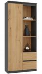 Topeshop Topeshop RS-80 BILY ANTHRACITE/OAK ARTISAN office bookcase (M-MP-R-BIL-RS-80-ANTA) Raft