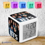  BTS színváltós világító ébresztő óra