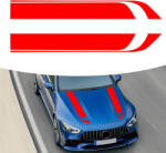 AVEX Set 2 stickere autoadezive Tuning, model Hood Stripes V1 , dimensiune 85 x 12 cm, culoare Rosie (AVX-TUNING-12)