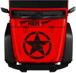 AVEX Sticker autoadeziv pentru vehicule Off Road, model Rusted Army Star , dimensiune 50 x 50 cm, culoare Neagra (AVX-OFFROAD-15)